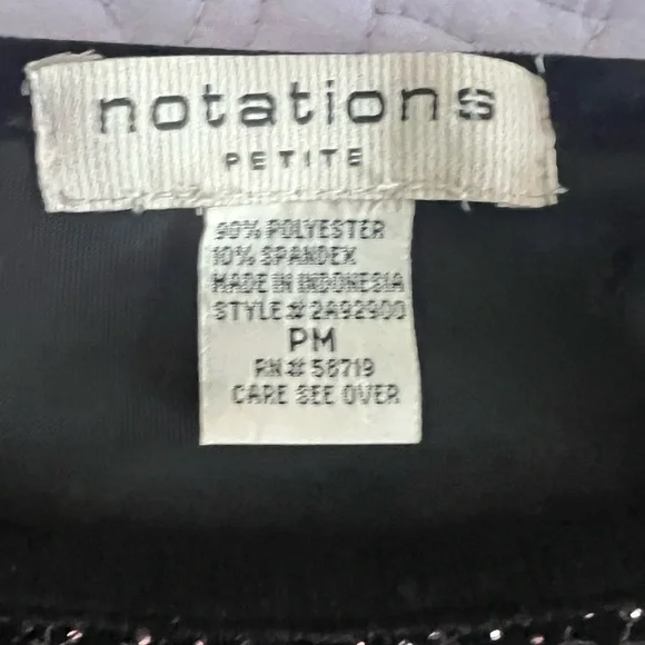 Notations Petite Women’s Velvet Velour Matching Set Blazer and Top Size PM - Picture 8 of 11